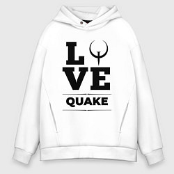 Толстовка оверсайз мужская Quake love classic, цвет: белый