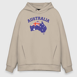 Толстовка оверсайз мужская Australia, цвет: миндальный