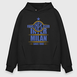 Толстовка оверсайз мужская Inter Milan fans club, цвет: черный
