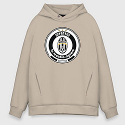 Толстовка оверсайз мужская Juventus club, цвет: миндальный