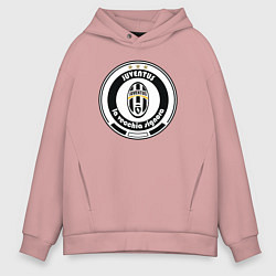 Толстовка оверсайз мужская Juventus club, цвет: пыльно-розовый