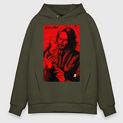 Толстовка оверсайз мужская John Wick Baba Yaga art, цвет: хаки