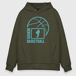 Толстовка оверсайз мужская Denver basket, цвет: хаки