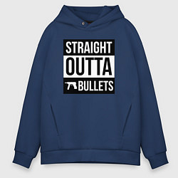 Толстовка оверсайз мужская Straight outta bullets, цвет: тёмно-синий