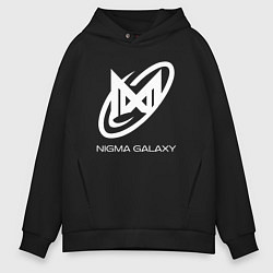 Толстовка оверсайз мужская Nigma Galaxy logo, цвет: черный