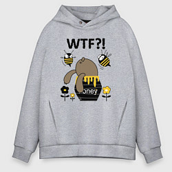 Толстовка оверсайз мужская Wtf?!, цвет: меланж