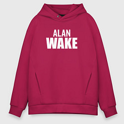 Толстовка оверсайз мужская Alan Wake logo, цвет: маджента