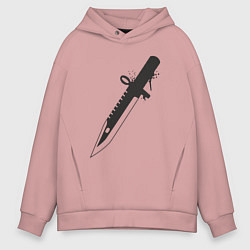Толстовка оверсайз мужская CS нож, цвет: пыльно-розовый