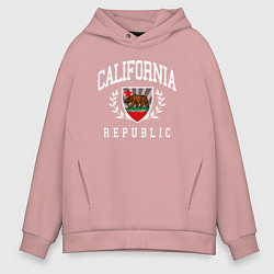 Толстовка оверсайз мужская Cali republic, цвет: пыльно-розовый