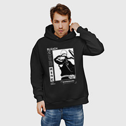 Толстовка оверсайз мужская Ичиго Шинигами - Блич, цвет: черный — фото 2
