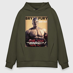 Толстовка оверсайз мужская Tekken 8 Bryan Fury, цвет: хаки