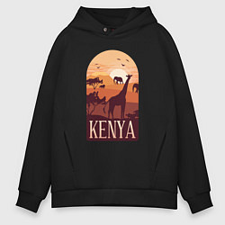 Толстовка оверсайз мужская Kenya, цвет: черный