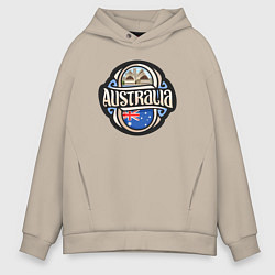 Толстовка оверсайз мужская Australia adventure, цвет: миндальный