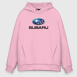 Толстовка оверсайз мужская Subaru sport auto, цвет: светло-розовый