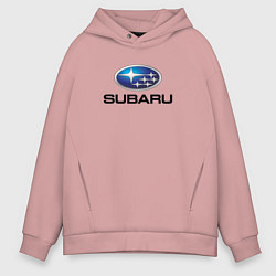 Толстовка оверсайз мужская Subaru sport auto, цвет: пыльно-розовый