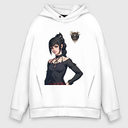 Толстовка оверсайз мужская Shadowheart - балдурс гейт 3, цвет: белый