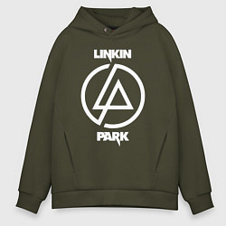 Толстовка оверсайз мужская Linkin Park logo, цвет: хаки