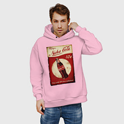Толстовка оверсайз мужская Nuka cola price, цвет: светло-розовый — фото 2