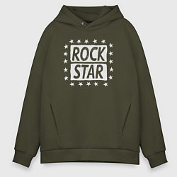 Толстовка оверсайз мужская Star rock, цвет: хаки