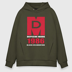 Толстовка оверсайз мужская Depeche Mode - Black Celebration album merch, цвет: хаки