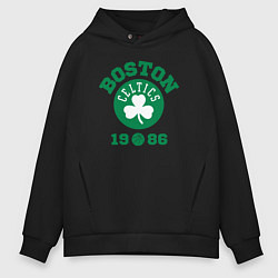 Толстовка оверсайз мужская Boston Celtics 1986, цвет: черный