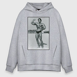 Толстовка оверсайз мужская Mister Schwarzenegger, цвет: меланж
