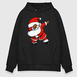 Толстовка оверсайз мужская Santa dabbing dance, цвет: черный