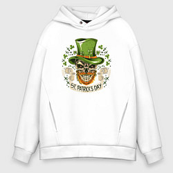 Толстовка оверсайз мужская St Patrick day, цвет: белый