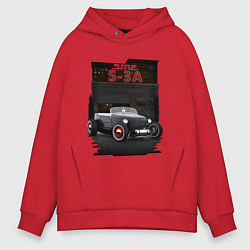 Толстовка оверсайз мужская СМЗ-С3А Hot Rod, цвет: красный