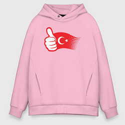 Толстовка оверсайз мужская Турецкий лайк, цвет: светло-розовый