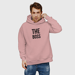Толстовка оверсайз мужская The boss - Couple, цвет: пыльно-розовый — фото 2