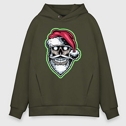 Толстовка оверсайз мужская Dead Santa, цвет: хаки