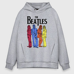 Толстовка оверсайз мужская The Beatles all, цвет: меланж