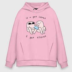 Толстовка оверсайз мужская Фасолька Кетнипз, цвет: светло-розовый