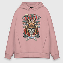 Толстовка оверсайз мужская Tokio tattoo, цвет: пыльно-розовый