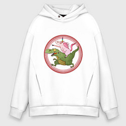 Толстовка оверсайз мужская Вперёд в будущее, цвет: белый