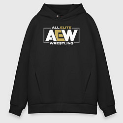 Толстовка оверсайз мужская All Elite Wrestling AEW, цвет: черный
