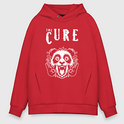 Толстовка оверсайз мужская The Cure rock panda, цвет: красный