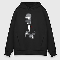 Толстовка оверсайз мужская Homer godfather, цвет: черный