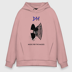 Толстовка оверсайз мужская Depeche Mode - for the masses, цвет: пыльно-розовый