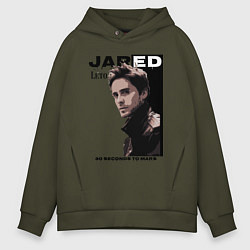 Толстовка оверсайз мужская Jared Joseph Leto 30 Seconds To Mars, цвет: хаки