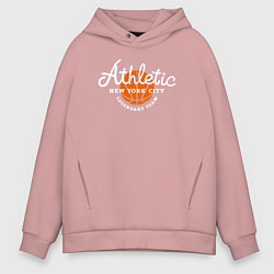 Толстовка оверсайз мужская Athletic basketball, цвет: пыльно-розовый
