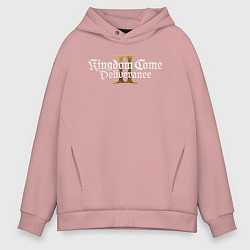 Толстовка оверсайз мужская Kingdom come 2 deliverance logo, цвет: пыльно-розовый