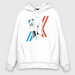 Толстовка оверсайз мужская Франкс Зеро Ту, цвет: белый