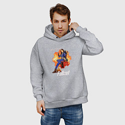 Толстовка оверсайз мужская Nuka Cola and Lucy MacLean Fallout, цвет: меланж — фото 2