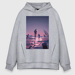 Толстовка оверсайз мужская Для тебя Бессмертный Фуши, цвет: меланж