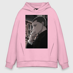 Толстовка оверсайз мужская Ведьма и чудовище Ашаф, цвет: светло-розовый