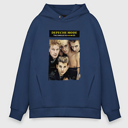 Толстовка оверсайз мужская Depeche Mode - Singles, цвет: тёмно-синий
