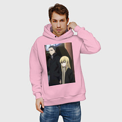 Толстовка оверсайз мужская Гидо Ашаф, цвет: светло-розовый — фото 2