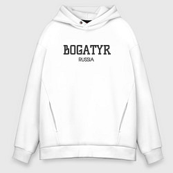 Толстовка оверсайз мужская Bogatyr - богатырь, цвет: белый